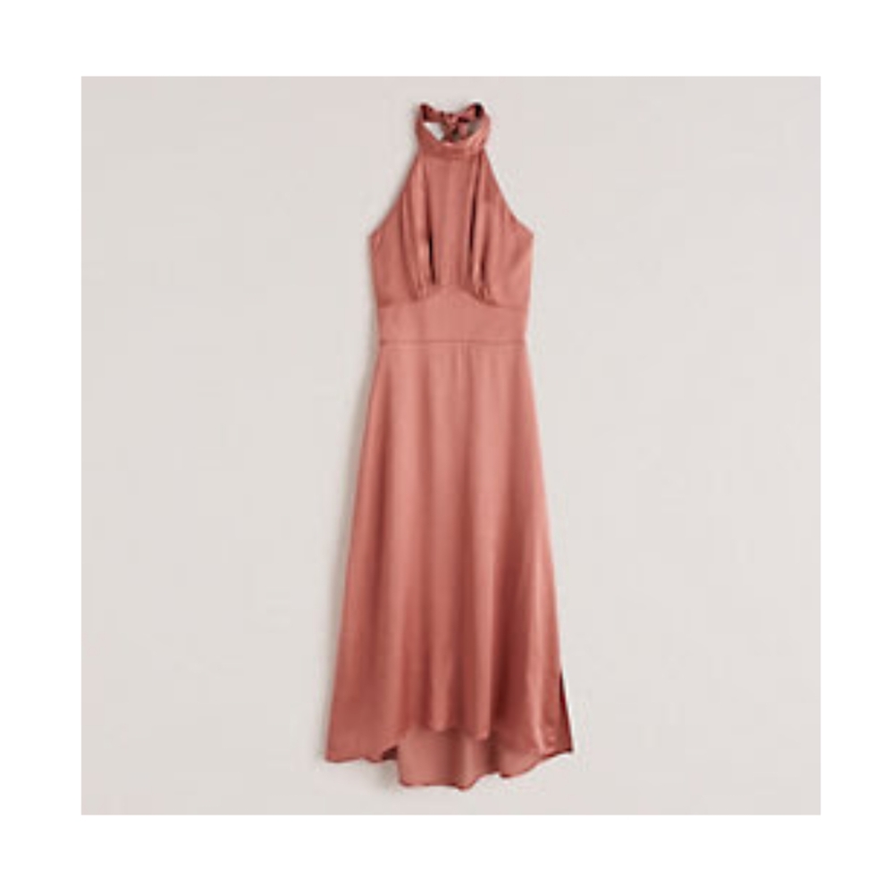 Abercrombie Satin High Neck Dress